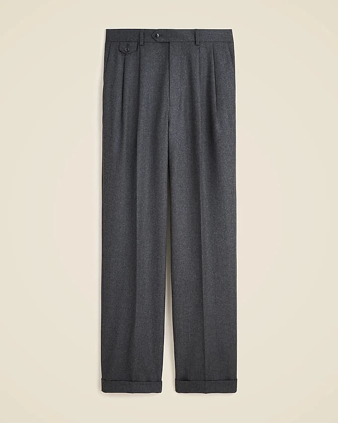 J. Crew Relaxed Pleat Wool Trousers